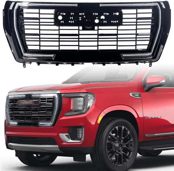 ARMORDILLO® 2021-2024 GMC Yukon/Yukon XL/Denali Dynamic Sequential LED Front Grille -Gloss Black