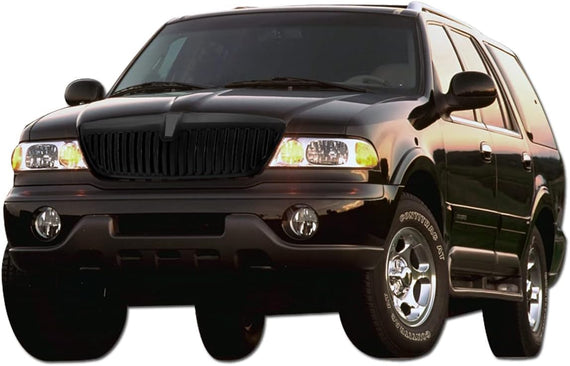 ARMORDILLO® 1998-2002 Lincoln Navigator Vertical Style Front Hood Bumper Grille -Gloss Black