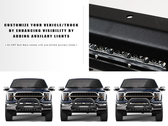 ARMORDILLO® AR-T 1997-2002 Ford Expedition Grille Guard LED Bull Bar -Matte Black