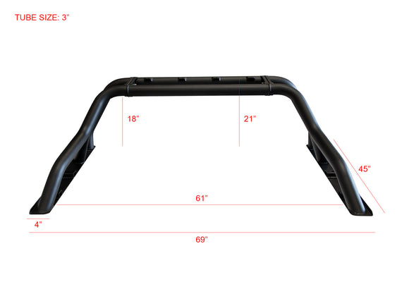 ARMORDILLO® CR1 Heavy Duty Roll Bar Chase Rack (For Full Size Truck)