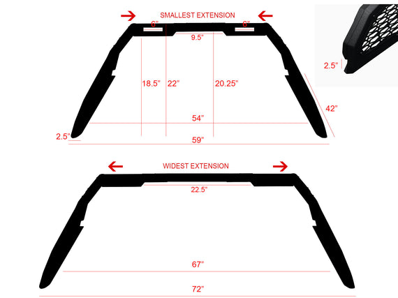 ARMORDILLO® CRS Heavy Duty Roll Bar Chase Rack (For Mega Size Truck)