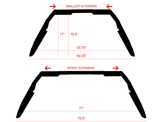 ARMORDILLO® CRS Heavy Duty Roll Bar Chase Rack (For Mid Size Truck)