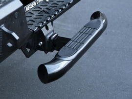 pickup truck round tube black hitch step by armordillo hitch accessories