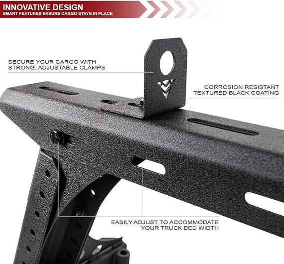 ARMORDILLO® Universal Fit Adjustable Truck Bed Ladder Rack (For Full Size Truck)