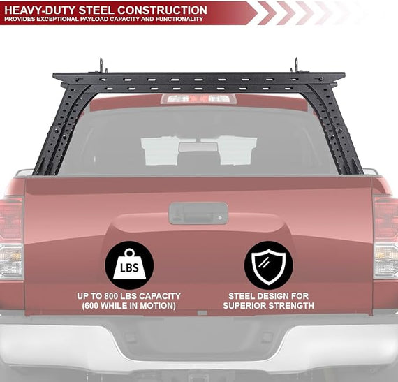 ARMORDILLO® Universal Fit Adjustable Truck Bed Ladder Rack (For Mid Size Truck)