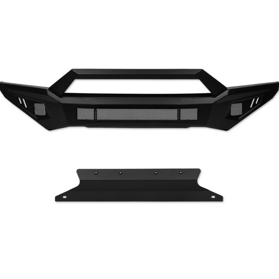 ARMORDILLO® WARHORN Series 2017-2020 Ford F-150 RAPTOR Steel Front Bumper w/ Skid Plate & Hoop Bar -Matte Black