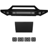 ARMORDILLO® WARHORN Series 2019-2024 Dodge RAM 1500 Steel Front Bumper w/ Skid Plate & Hoop Bar + Sensor Kit-Matte Black