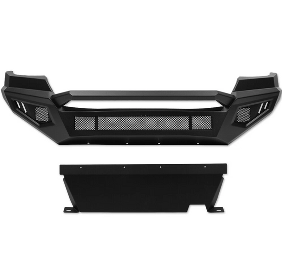 ARMORDILLO® WARHORN Series 2016-2023 Toyota Tacoma Steel Front Bumper w/ Skid Plate & Hoop Bar -Matte Black