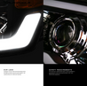 ARMORDILLO® SQP Series 2002-2005 Dodge RAM 1500 Projector Headlights (Halogen Projector w/ Sequential Signal/LumenX Light Bar) -Black Housing