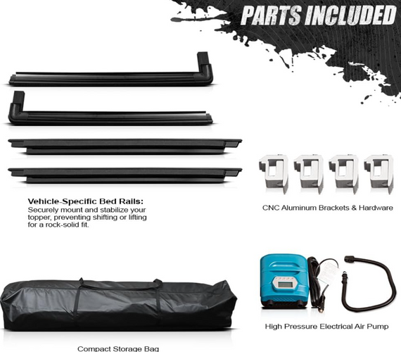 ARMORDILLO® CoveRex 2024-2026 Toyota Tacoma 5' Bed Inflatable Truck Bed Camper Topper v1.5