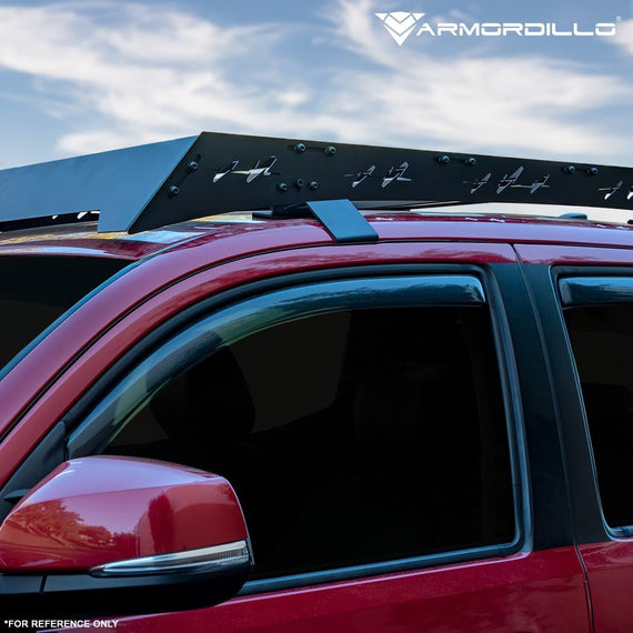 ARMORDILLO® 2014-2018 Chevrolet Silverado 1500 Crew Cab Low Profile Light-Weight Heavy Duty Roof Rack w/ Wind Fairing