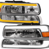ARMORDILLO® SQ Series 1999-2002 Chevrolet Silverado 1500 Headlights (Crystal Headlights w/ Sequential Signal/LumenX Light Bar) -Chrome Housing