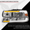ARMORDILLO® SQ Series 1999-2002 Chevrolet Silverado 1500 Headlights (Crystal Headlights w/ Sequential Signal/LumenX Light Bar) -Chrome Housing