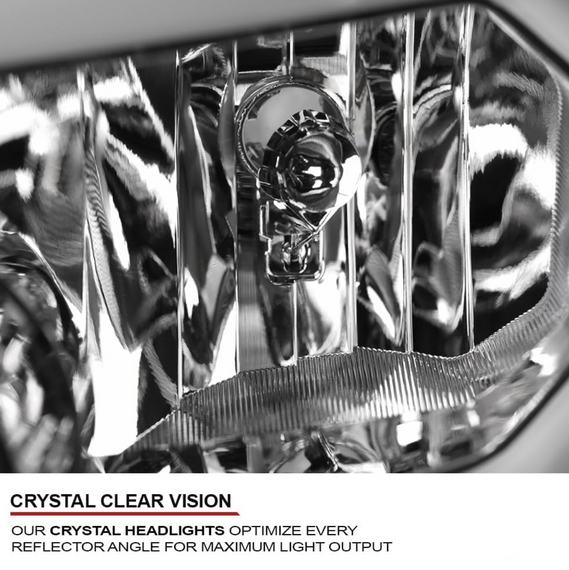 ARMORDILLO® SQ Series 1999-2002 Chevrolet Silverado 1500 Headlights (Crystal Headlights w/ Sequential Signal/LumenX Light Bar) -Chrome Housing