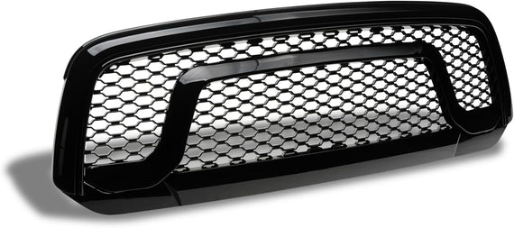 ARMORDILLO® 2013-2018 Dodge RAM 1500 Rebel Honeycomb Mesh Style Front Hood Bumper Grille -Gloss Black