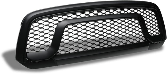 ARMORDILLO® 2013-2018 Dodge RAM 1500 Rebel Honeycomb Mesh Style Front Hood Bumper Grille -Matte Black