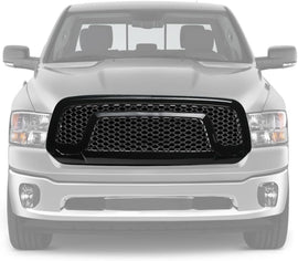 ARMORDILLO® 2019-2024 Dodge RAM CLASSIC 1500 Rebel Honeycomb Mesh Style Front Hood Bumper Grille -Gloss Black