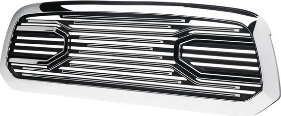 ARMORDILLO® 2013-2018 Dodge RAM 1500 Big Horn Horizontal Style Front Hood Bumper Grille -Chrome