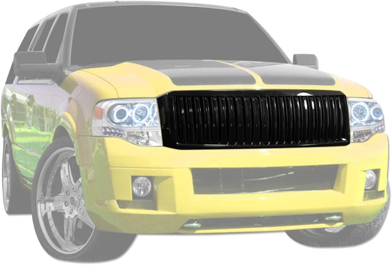 ARMORDILLO® 2007-2014 Ford Expedition Vertical Style Front Grille -Gloss Black