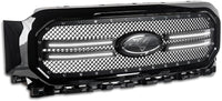 ARMORDILLO® 2021-2023 Ford F-150 RVT Rivet Bolt Steel Wire Mesh Style LED Front Grille -Gloss Black