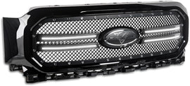 ARMORDILLO® 2021-2023 Ford F-150 RVT Rivet Bolt Steel Wire Mesh Style LED Front Grille -Gloss Black