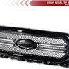 ARMORDILLO® 2021-2023 Ford F-150 RVT Rivet Bolt Steel Wire Mesh Style LED Front Grille -Gloss Black