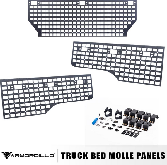 ARMORDILLO® 2024-2025 Ford Ranger 5' Bed Steel Molle Panels -3pc