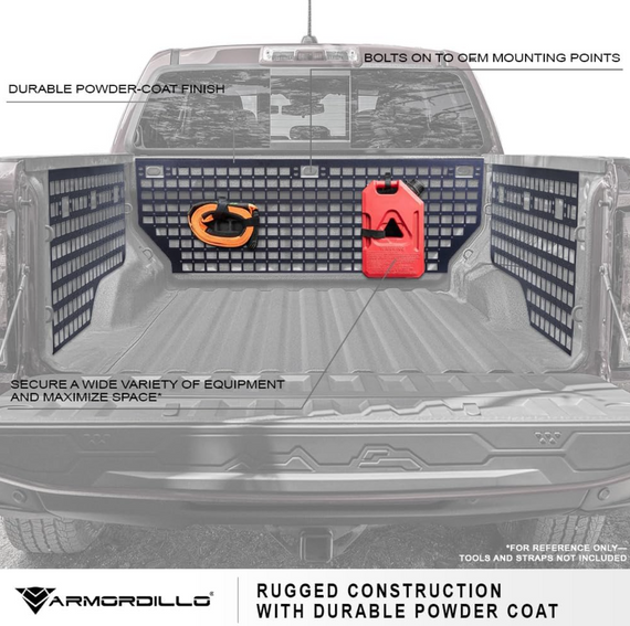 ARMORDILLO® 2024-2025 Ford Ranger 5' Bed Steel Molle Panels -3pc