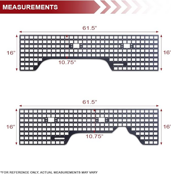 ARMORDILLO® 2019-2023 Ford Ranger 6' Bed Steel Molle Panels -2pc