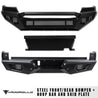 ARMORDILLO® LD2 SERIES 2016-2023 Toyota Tacoma Full Width Steel Front & Rear Bumper +Skid Plate Bodykit -Matte Black