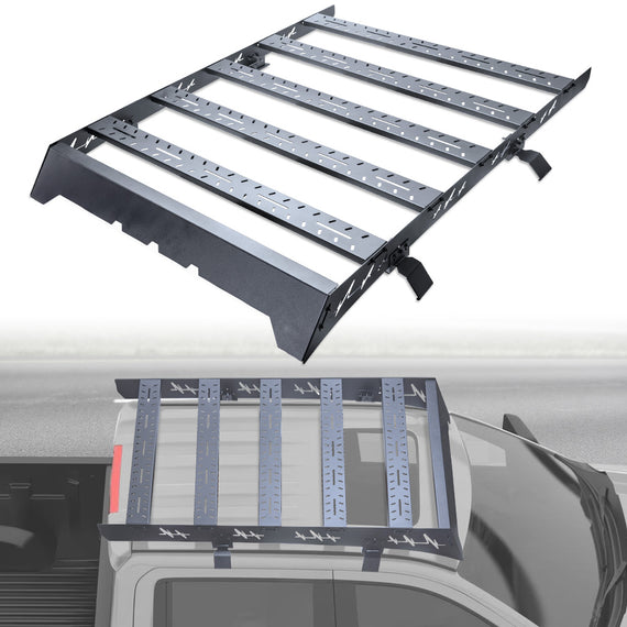 ARMORDILLO® 2017-2026 Ford Super-Duty F-250 F-350 Crew Cab Low Profile Light-Weight Heavy Duty Roof Rack w/ Wind Fairing