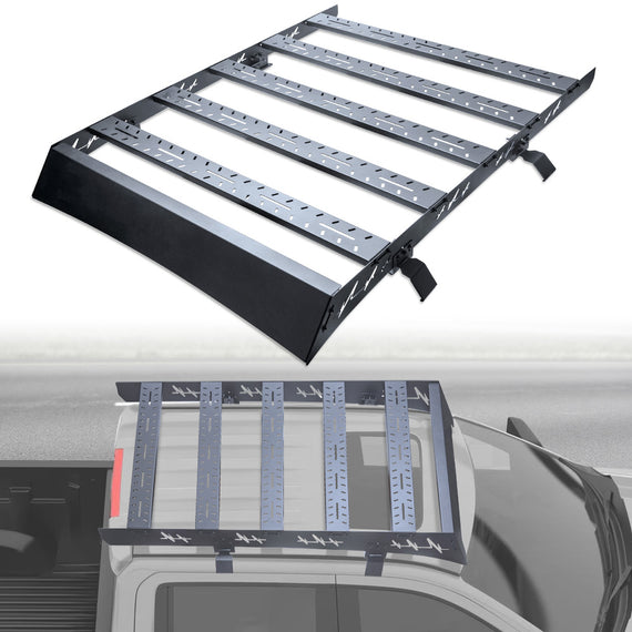 ARMORDILLO® 2022-2026 Toyota Tundra CrewMax Low Profile Light-Weight Heavy Duty Roof Rack w/ Wind Fairing