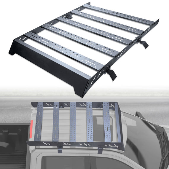 ARMORDILLO® 2019-2026 Dodge Ram 1500 Crew Cab Low Profile Light-Weight Heavy Duty Roof Rack w/ Wind Fairing