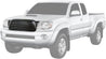 ARMORDILLO® 2005-2011 Toyota Tacoma Horizontal Style Front Grille -Matte Black