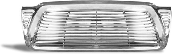 ARMORDILLO® 2005-2011 Toyota Tacoma Horizontal Style Front Hood Bumper Grille -Chrome