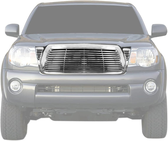 ARMORDILLO® 2005-2011 Toyota Tacoma Horizontal Style Front Hood Bumper Grille -Chrome