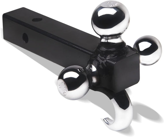 ARMORDILLO® Universal 3‑in‑1 Loaded Tri‑Ball Mount with Hook Trailer Hitch