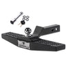 ARMORDILLO® AR Series Keylock Mesh Rear Steel Hitch Step w/ Ball Mount -Matte Black
