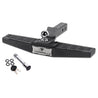ARMORDILLO® AR Series Keylock Mesh Rear Steel Hitch Step w/ Ball Mount -Matte Black