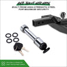 ARMORDILLO® AR Series Keylock Mesh Rear Steel Hitch Step w/ Ball Mount -Matte Black
