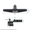 ARMORDILLO® AR Series Keylock Mesh Rear Steel Hitch Step w/ Ball Mount -Matte Black